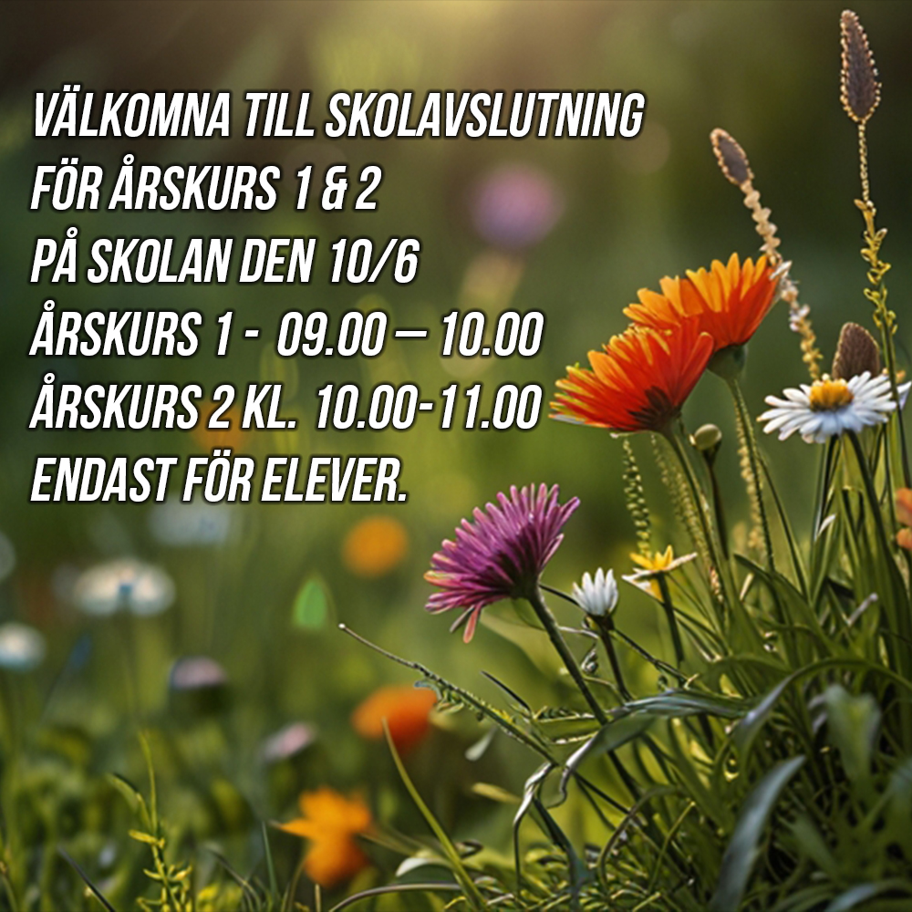 Läs mer om artikeln Skolavslutning åk 1 & 2