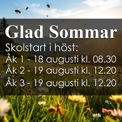 Skolstart höstterminen 2025