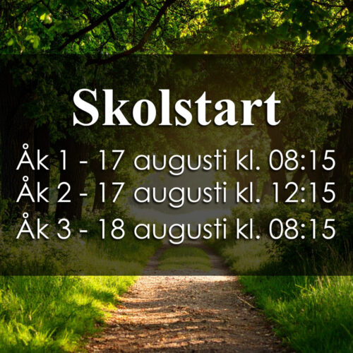 Skolstart 2026